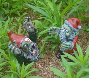 Zombie enano gótico decorativo jardín enano cementerio estatua MAB25 Halloween fantasma Festival resina arte adornos - Product Image 4