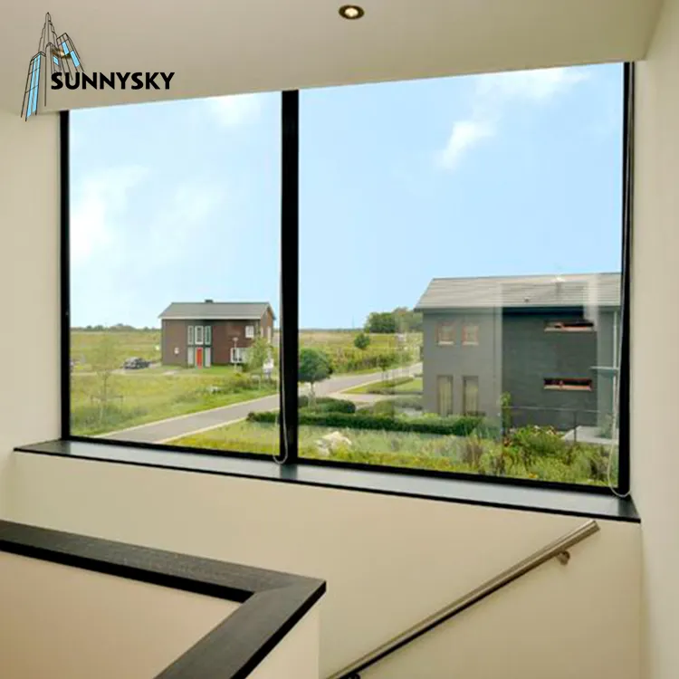 Sunnysky custom קבוע פנל יישקף אלומיניום חלון עם מחיר תחרותי