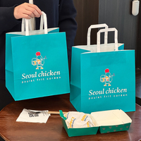 Logo personnalisé écologique biodégradable papier kraft restaurant frites pépites de poulet Burger à emporter restauration rapide taco sac d'emballage