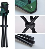 Chaise pliable portable à 3 pieds en tissu Oxford, petit tabouret trépied vert pour la randonnée, les voyages, le jardin, le sac à dos