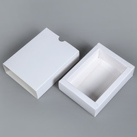 Caja de cajón de regalo plegable blanca deslizante impresa con logotipo personalizado barato de fábrica, embalaje para embalaje