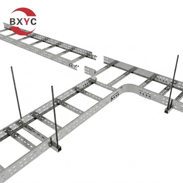 CE ISO 100 to 300mm Width Pre-Galvanized Ladder Cable Tray Manufacturer Supply for Indoor Cable Support