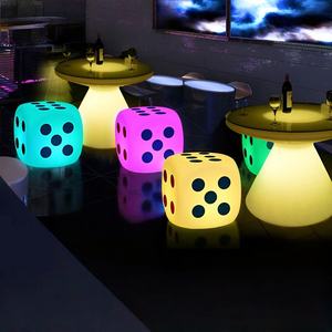 Venta al por mayor con energía solar al aire libre luz Led cubo luz, iluminación muebles cubos, Rgb cubo iluminado asiento bar mesa y silla conjuntos - Product Image 1