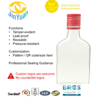 Tapas de Aluminio ROPP de Alta Precisión de 30*35 mm con Revestimiento Personalizable, Cierres Reutilizables Ecológicos para Botellas de Vodka y Whisky
