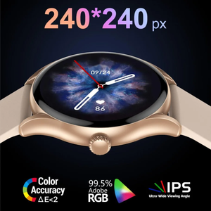 AW19 Smart Watch Top Magic Men Pantalla redonda HD de 1,28 pulgadas Llamada BT Juego de marcación personalizada Control remoto Selfie Sports Health Monitor - Product Image 4