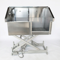 Baignoire pour animaux de compagnie durable et grande avec système de drainage et conception anti-éclaboussures pour une expérience de lavage sécurisée et confortable des animaux