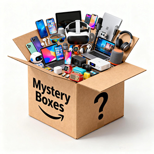 Boîte mystère électronique, gros jeux PS4 d'<span class=keywords><strong>Amazon</strong></span>, téléphone, montre intelligente, carte SIM, cool, génial, fantastique, colis surprise, vidéo d'ouverture - Product Image 1
