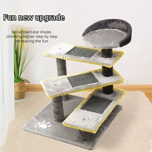 Árbol para gatos PETDOM, venta al por mayor, nuevo diseño, escalera giratoria, rascadores para gatos grises, <span class=keywords><strong>parque</strong></span> para gatos - Product Image 2