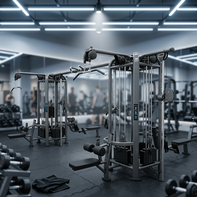 Multi Functional Trainer8Station Cable Crossover Gym Machine Lat Pulldown Seated Row Pull up Commercial Fitness Equipment CE ISO