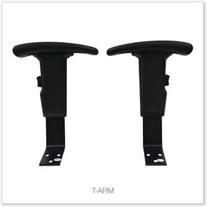 Alera IN49AKA10B Bras en T réglables en hauteur noirs compatibles avec les chaises et tabourets de bureau des séries Interval et Essentia - Product Image 6