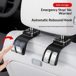 Gancho para Respaldo de Asiento de Coche para Volkswagen, Toyota, Nissan, Gancho de Almacenamiento Trasero de Alta Gama para Bolsas, Material <span class=keywords><strong>ABS</strong></span>, Diseño Minimalista - Product Image 2