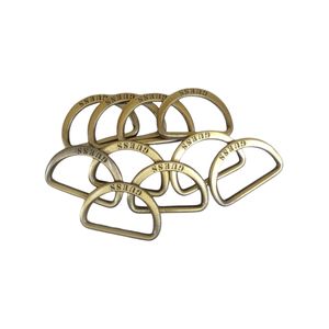 Boucle en alliage de zinc métallique de conception personnalisée de bonne qualité Anneau en D plat Boucle ronde en forme de D - Product Image 4