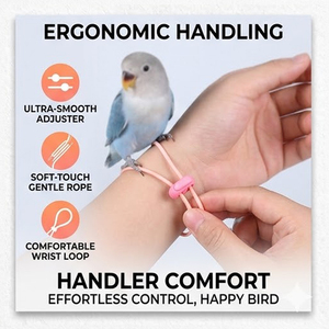 Correa de sujeción ultraligera para pájaros Parrot con anillo para el pie, no dañina, para periquitos, cacatúas de pecho rojo y otras aves, de poliéster ecológico. - Product Image 4