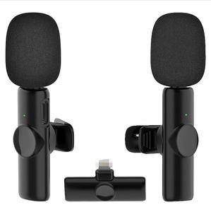 OEM 2 en 1 Microphone sans fil Lavalier Réduction du bruit Enregistrement Portable Mini Microphone pour <span class=keywords><strong>iPhone</strong></span> / iPad <span class=keywords><strong>Android</strong></span> - Product Image 2