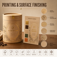 Emballage en tube cylindrique en papier kraft sur mesure OEM, canister biodégradable FSC pour coffrets cadeaux de café et de thé