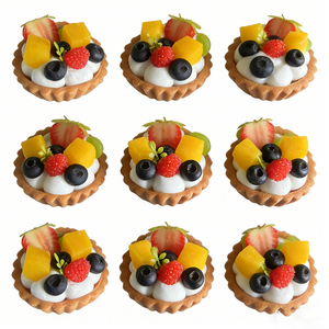 7cm Thin Plastic Eco-Friendly Foam Pastry Tart Mold Mango Cream Raspberry Blueberry Strawberry Mixed Fruit Tart Dessert Props - Product Image 1