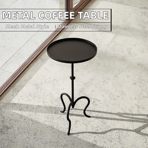 Modern Wrought Edged Minimalist <strong>Sofa</strong> for <strong>Small</strong> Spaces, Luxury Coffee <strong>Table</strong> Side <strong>Table</strong>, Balcony Cast Iron Outdoor <strong>Table</strong> - Product Image 2