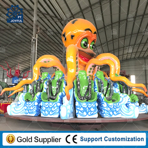 Joyful Octopus Rotary Dance Fibra de vidrio Manege Carrusel Interior/Parque de atracciones al aire libre Paseos para centros comerciales Alta calidad de metal - Product Image 3