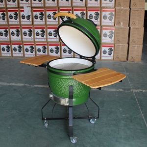 Barbecue Kamado Auplex Premium 21 pouces avec construction en acier inoxydable et céramique pour barbecue en plein air - Product Image 4