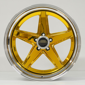 ล้อรถยนต์อะลูมิเนียมฟอร์จสามชิ้น R20 5x114.3 สีทอง 5 ก้าน สำหรับรถเทสล่า โมเดล 3 - Product Image 5