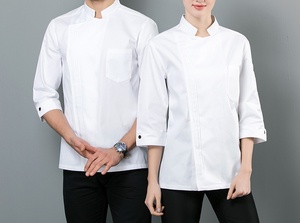 Top Seller 3/4 Quarter Sleeve for Bellboy Cook Barista Food Service <strong>Chef</strong> Coat Coffee Shop Executive <strong>Chef</strong> Uniform <strong>Jackets</strong> - Product Image 4