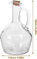 Bouteille distributrice d'huile en verre de 430 ml avec bouchon en liège, grand verseur pour vinaigre, sauce soja, sauce shoyu, sirop, huile d'olive, salade