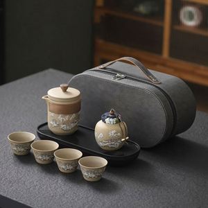 Service à thé portable personnalisé, ensembles de thé de voyage, théière en céramique traditionnelle de luxe, tasses à thé, coffret cadeau VIP pour entreprise - Product Image 3