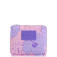 Trousse de Maquillage à Fermeture Éclair Tyvek en Papier Dupont Imprimé Fleur d'Hibiscus Hawaïen, Pochette Cosmétique Tyvek Écologique pour Femme en Voyage