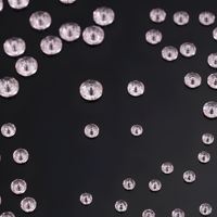 Delicadas cuentas de diamantes de imitación de resina epoxi rosa rubor de 5 mm con orificio central para coser, suministro de accesorios de joyería colgantes en forma de racimo.