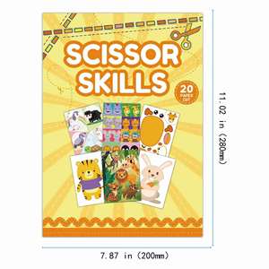 Libro de Actividades de Recortes y Pegatinas de 20 Páginas para Niños Pequeños, Preescolares y de Jardín de Infancia, Cuaderno de Aprendizaje de Recortar y Pegar - Product Image 6
