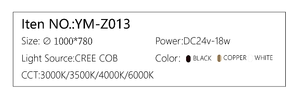 ไฟติดตามแบบ LED ของโรงแรมคอปเปอร์ ดีไซน์ทองเหลืองทันสมัย ควบคุมการหรี่แสงได้ด้วยรีโมท อัจฉริยะ สวยงาม หรูหรา สไตล์มินิมอล - Product Image 3