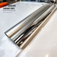 Rouleau de vinyle imprimable chromé argenté effet miroir, autocollant écologique pour moto, signalétique publicitaire grand format