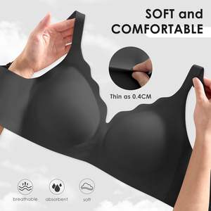YHD Seamless Wireless <strong>Bra</strong> for Women with Support <strong>No</strong> Underwire Full Coverage Push up <strong>Bras</strong> - Product Image 2