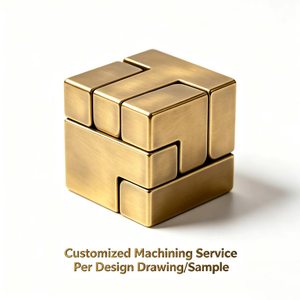 OEM Custom Brass Aluminium Precision EDM Assemble <b>Cube</b> Stainless Steel Wire Cut Puzzle Components Display Puzzle Block Set <b>Cube</b> - Product Image 1