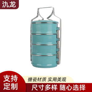 Microwave And Refrigerator Lunch Box Round Four Layer Portable Food Storage Container For Adults - Product Image 4