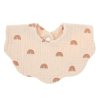 2023 enfants nouveau-né 4 couches doux et respirant bébé coton bavoir bouton fermeture motif Floral avec serviette à salive