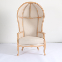 Vente en gros de chaise de modélisation de cage à oiseaux en bois massif rétro de style américain, canapé de mariage à baldaquin extérieur