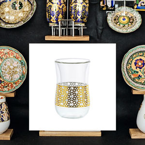 Vaso de Té Turco de Doble Pared de 80 ml, Diseño Dorado y Plateado, Hecho a Mano, Estilo Moderno y Sostenible para Té Negro, <span class=keywords><strong>Chai</strong></span> Árabe, Cultural - Product Image 2