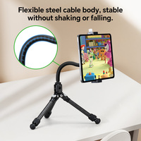 Support de téléphone à col de cygne flexible Double vis de 1/4 \ "adaptateur de boule de 17mm remplacement de bureau pour support mobile bras de tuyau support mobile