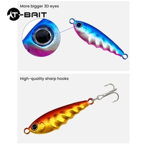 10g a 60g di occhi 3D di acqua salata di mare di tonno giallo multicolore vibrazioni Jigging esche velocità che affondano Jigs in metallo - Product Image 3