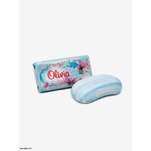 Magnolia Scented Moisturizing Bar <b>Soap</b> with Glycerin Lanolin and Vitamins A and E for Hand and Body Care 90 g Olivia - Product Image 3