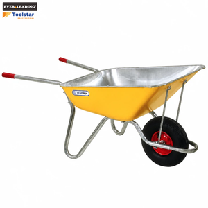 <span class=keywords><strong>Brouette</strong></span> en acier prégalvanisé 75L avec roue pneumatique 16x4.00-8 et jante en plastique, conception durable, stationnement stable à point unique - Product Image 4
