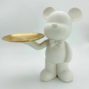 Zige Worldwide DIY Figura de Oso Blanco Violent Gloomy Fluid Bear, Modelo de Acción para Colorear, Decoración del Hogar, Juguete y Pinturas, Regalo - Product Image 1