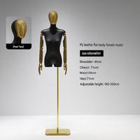 Mannequin de vitrine féminin en velours, forme de robe, buste de mannequin féminin avec support