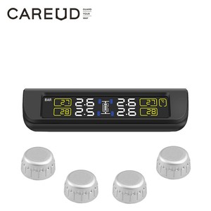 CAREUD Wholesales TPMSソーラーパワーワイヤレスセンサー自動車用タイヤ空気圧モニタリングアラームカー - Product Image 2