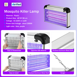 Lampe anti-moustiques électrique LED IP33 en gros, tue-mouches d'intérieur, piège à insectes électrique, lampe tue-moustiques - Product Image 2