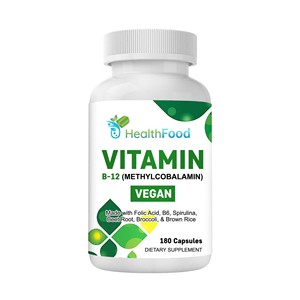 Cápsulas de Vitamina B12 Más Vendidas, Contienen Folato con Vitamina B12, Favorecen el Bienestar General, Cápsulas de Vitamina B12 - Product Image 1