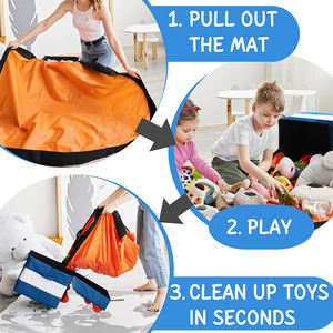 בית מודרני רב תכליתי ארגז אחסון צעצועים וארון בגדים מתקפל רוכסן ארגונית מרובעת חדר שינה יחידת אחסון לשימוש חוזר - Product Image 3