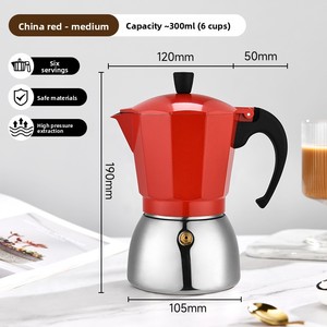 Cafetière Moka Octogonale en Aluminium Compatible avec les Plaques à Induction, Design Minimaliste, pour Usage Domestique - Product Image 6