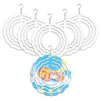Taille personnalisée Sublimation Wind Spinner Blanks Usa Warehouse Carillon en aluminium Alimenté par le vent Sculpture cinétique Spinner Suspension Garniture